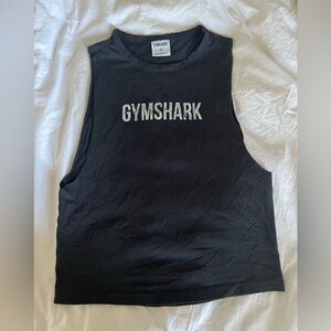 gymshark women’s tank top black cotton with logo xs